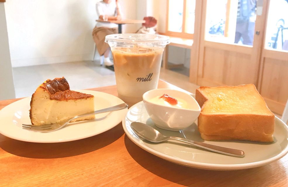 大須のカフェ「mill」で手作りバスクチーズケーキや名古屋モーニングを味わおう